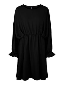 Robe à manches longues Flore - noir