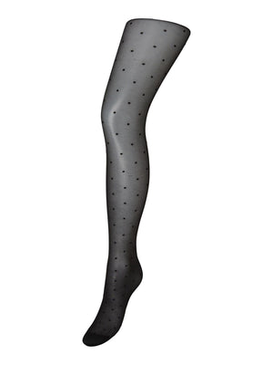 Galla Dot Tights - Black - TeeShoppen Group™ - Underwear - Vero Moda