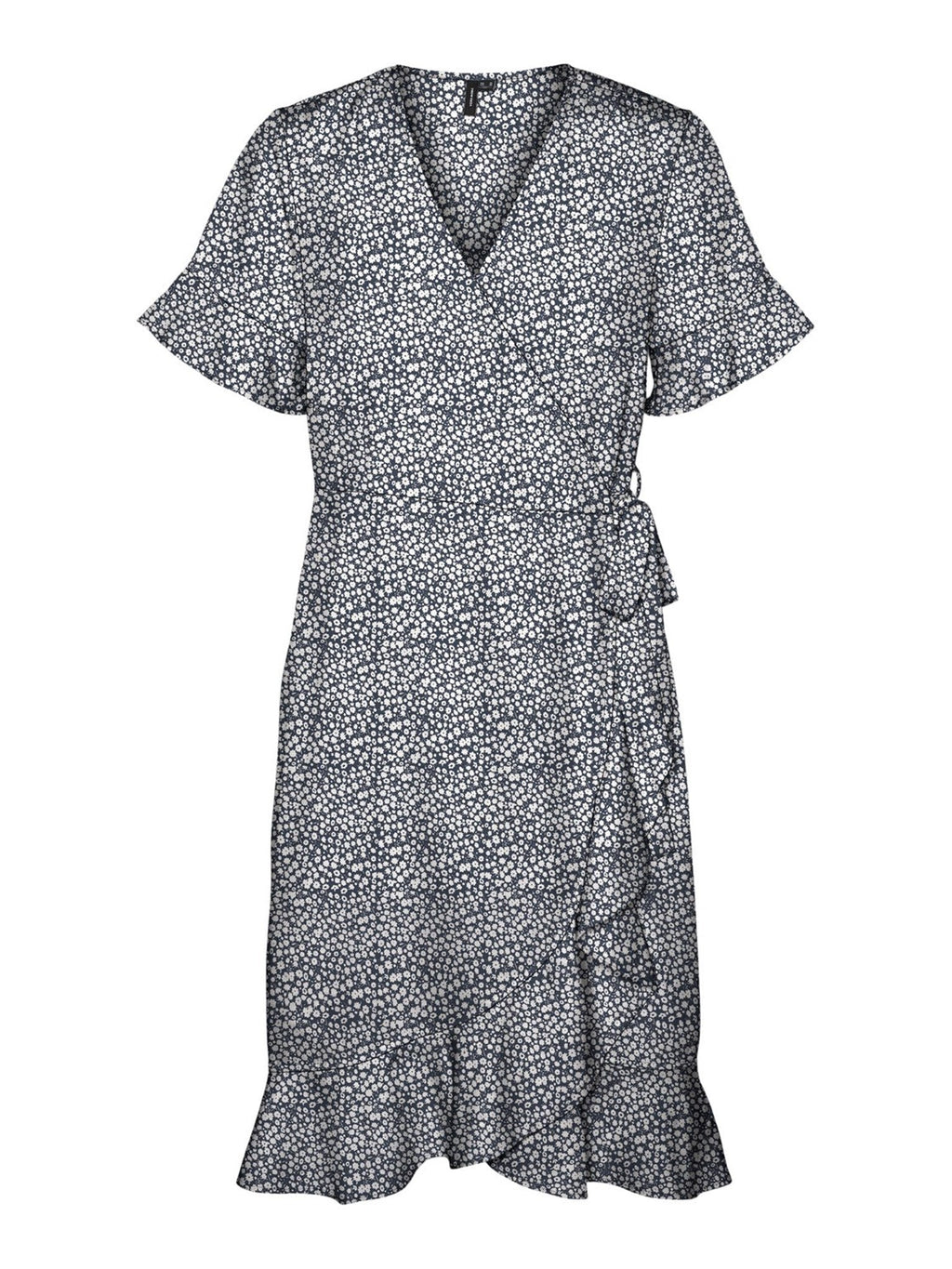 Mini robe cache-cœur Henné - Bleu Ombre