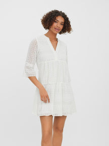 Honey Lace Tunic Dress - Snow White