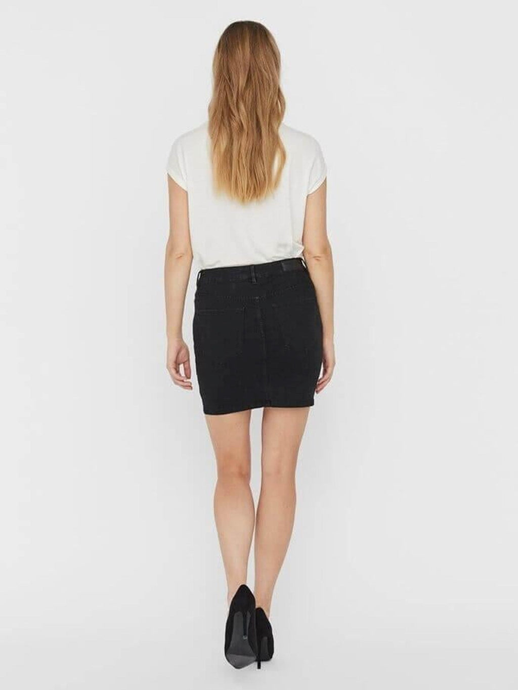 Hot Seven Skirt - Black Denim