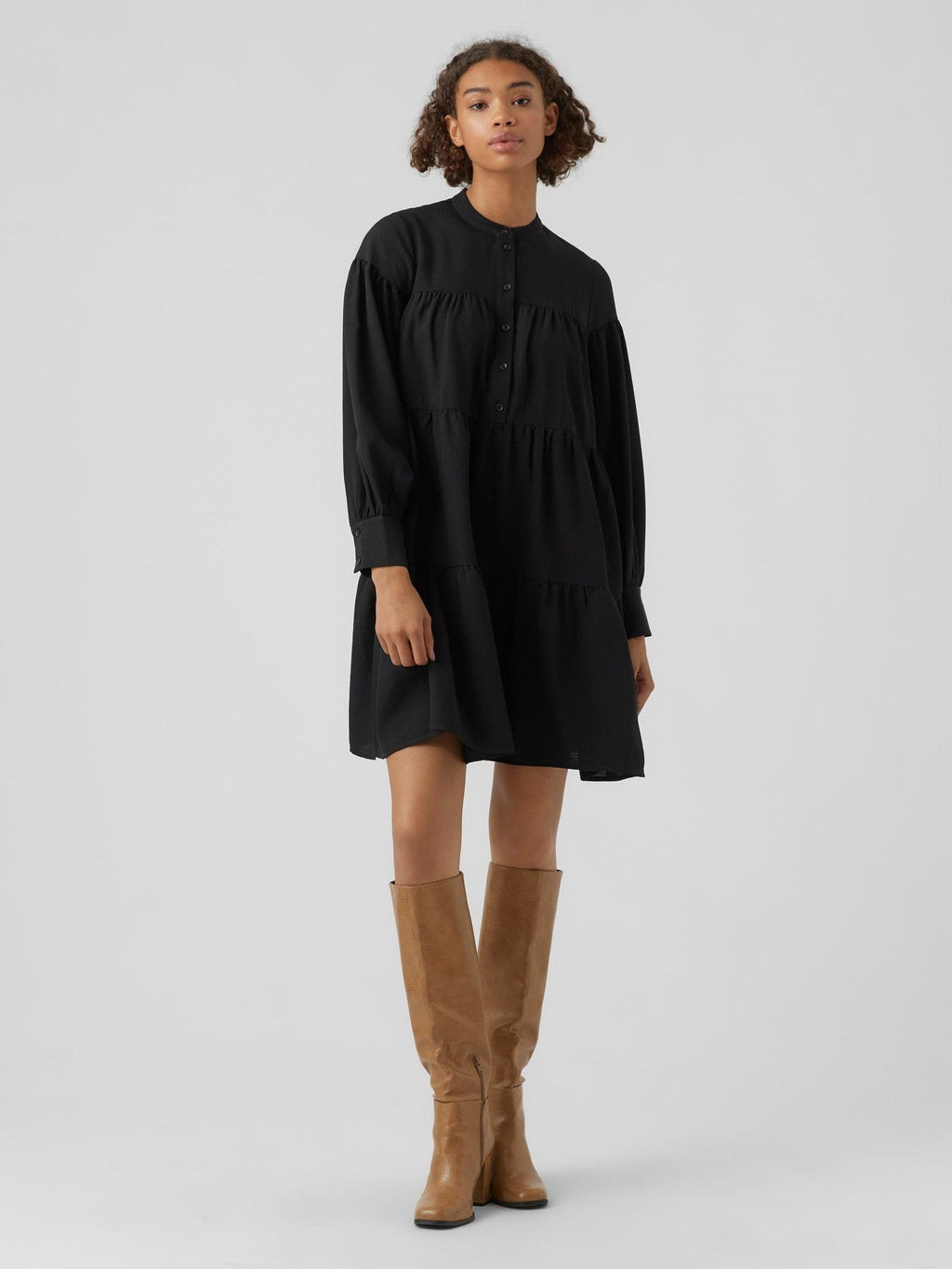 Hyms Long Sleeve Dress - Black