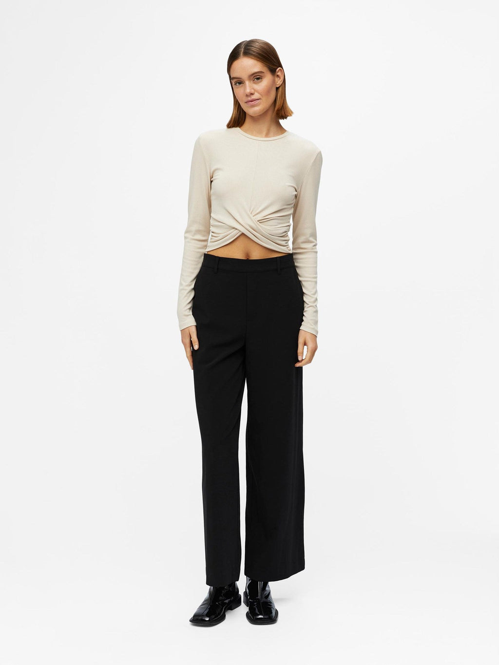 Jamie Cropped Top - Sandshell