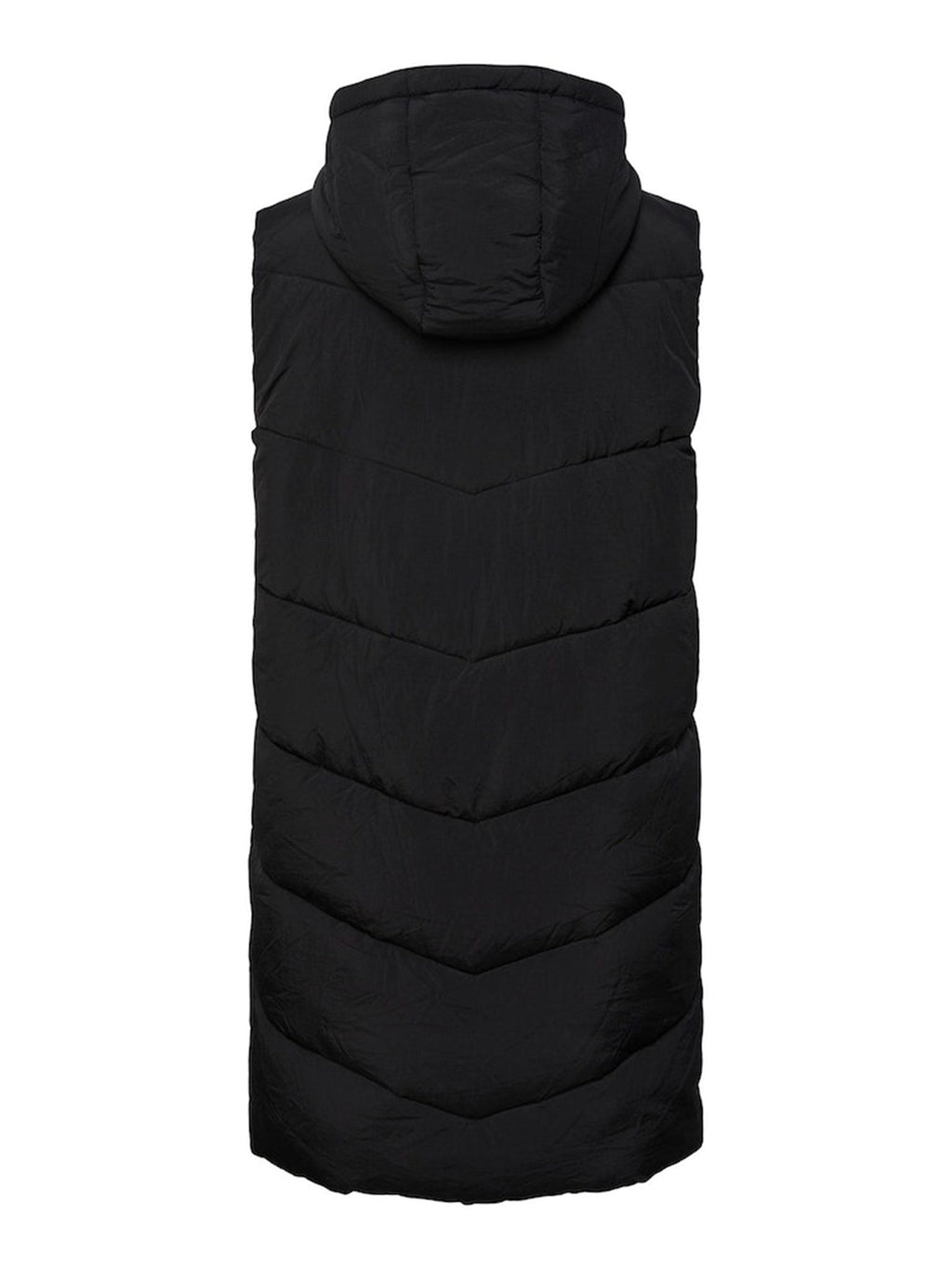 Jamilla Long Puffer Vest - Noir