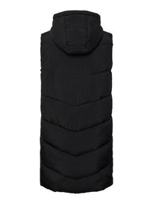 Jamilla Long Puffer Vest - Noir