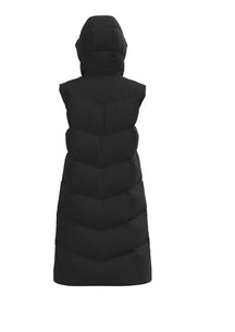 Jamilla Long Puffer Vest - Noir