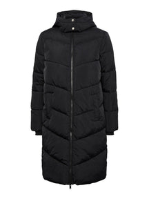 Jamilla Long Puffer Jacket - Black