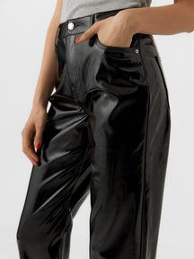 Kithy Loose Glossy Pants - Noir