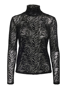 Top Koko High Neck - Tiger noir