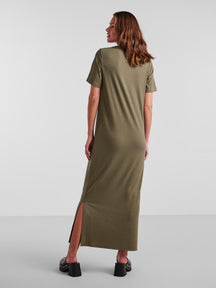 Kylie O-Neck Maxi Kjole - Lichen Deep Green