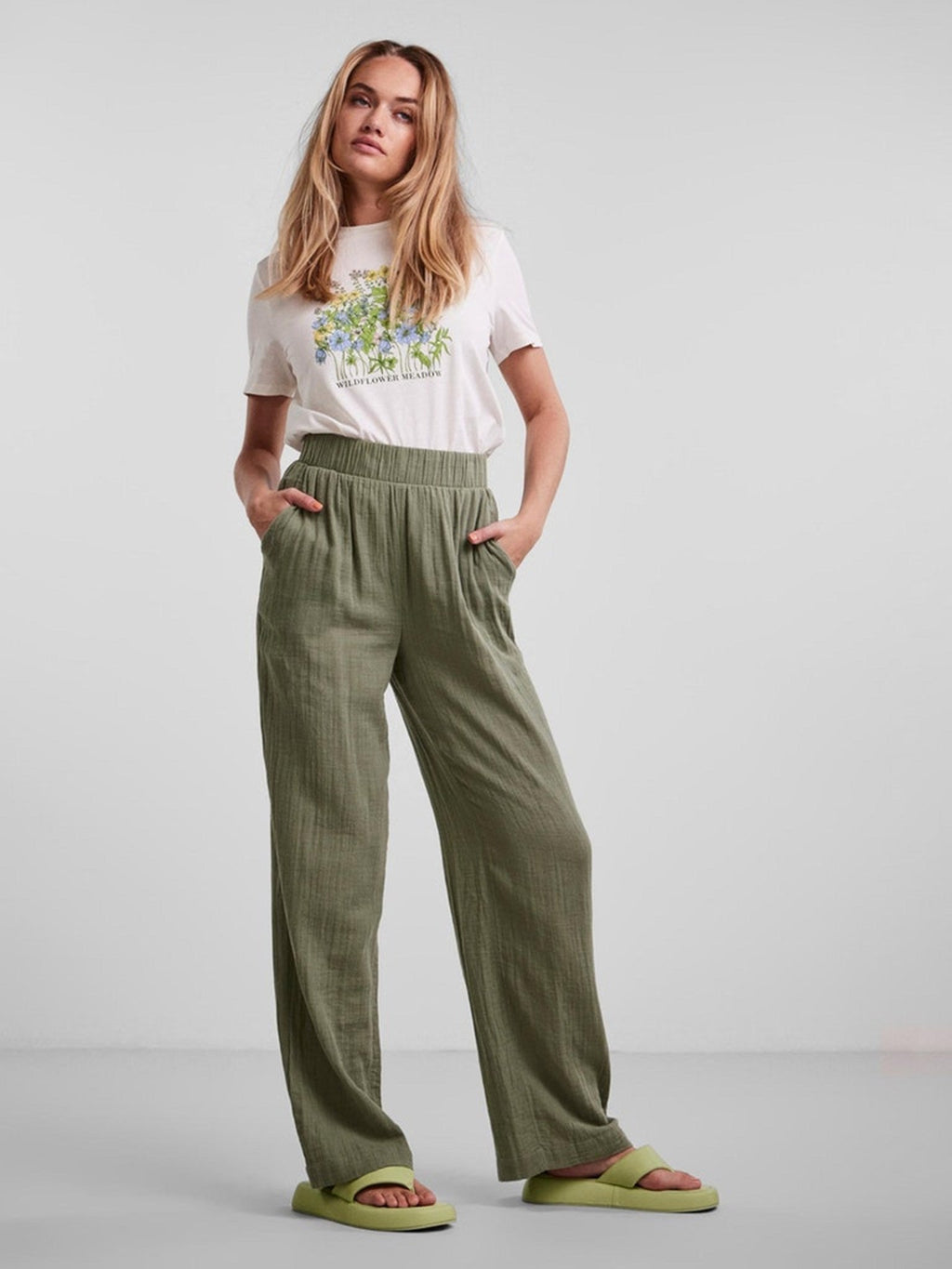 Pantalon de Léou Highwaist - Spray marin