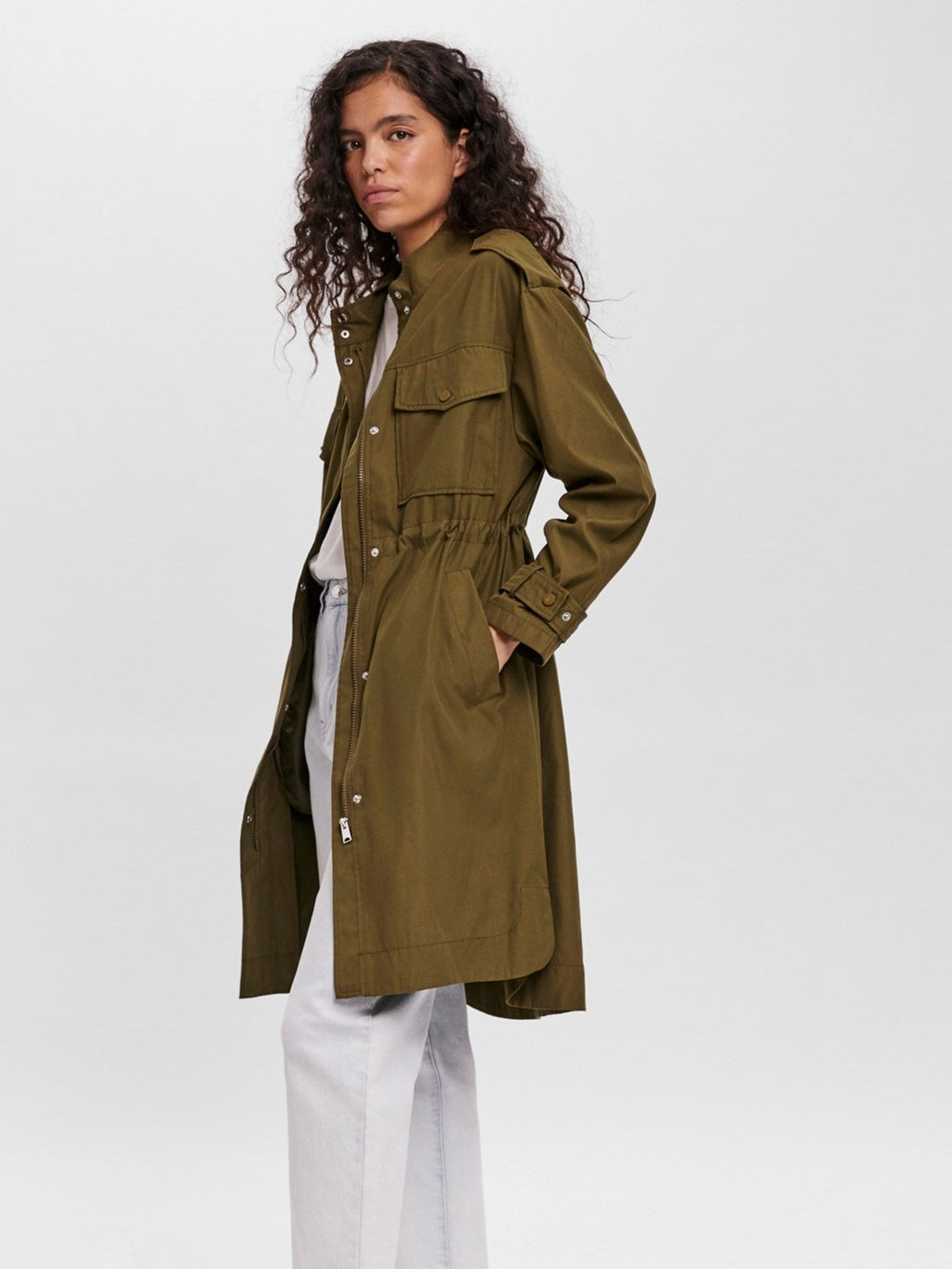 Luxa Coat - Olive foncée