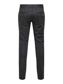 Mark Check Pants - noir