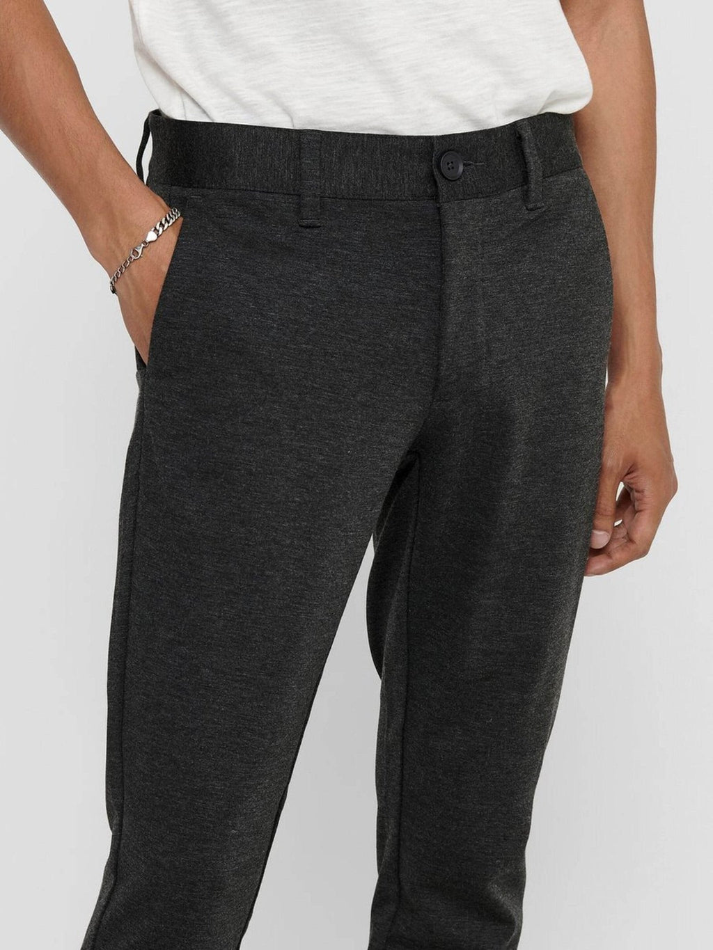 Mark Pants - Gris foncé (pantalon extensible)