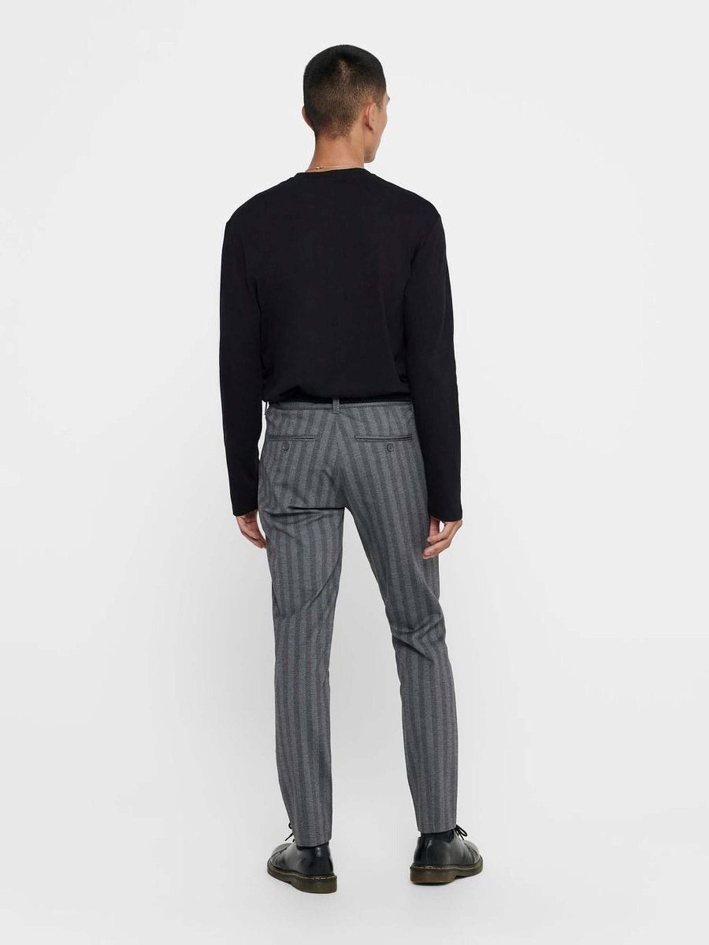 Mark Pants Stripy - Gris clair