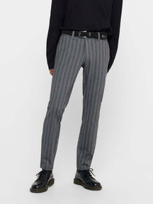 Mark Pants Stripy - Gris clair