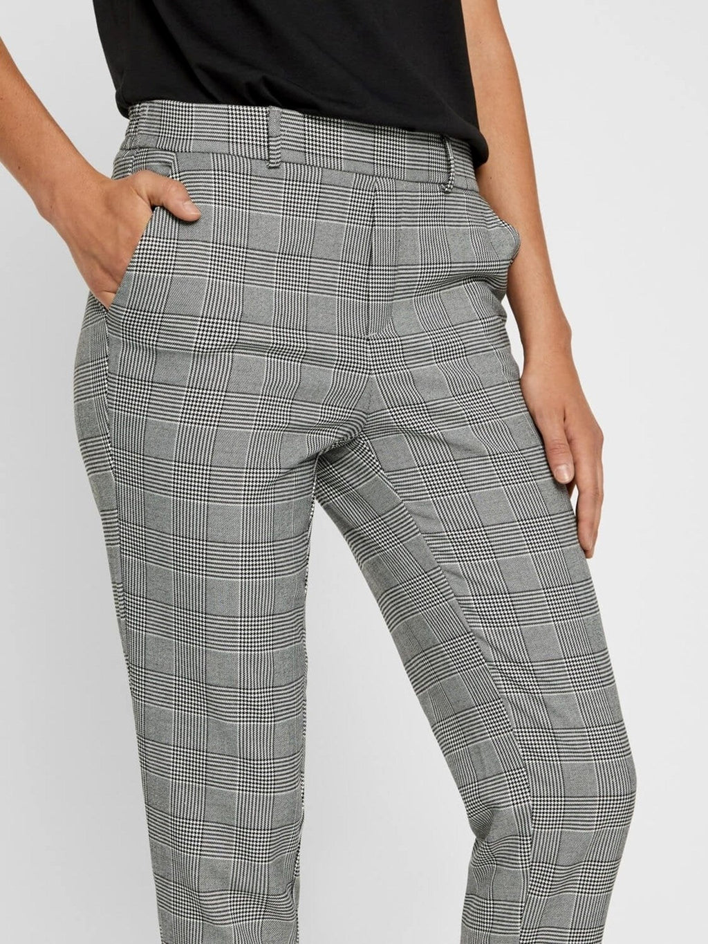 Pantalon maya avec dés - gris / blanc