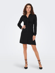 Mette Wrinkle Dress - Black