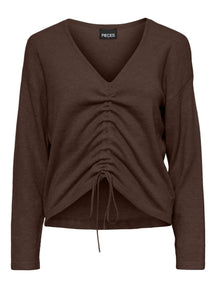 Nandi V-Neck Knit - Brown