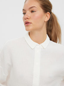 Natali 3/4 Crop Shirt - Blanche-Neige