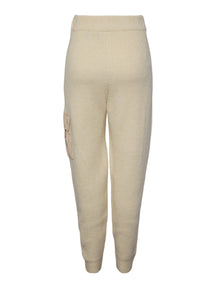 Pantalon naura en tricot - blanc antique