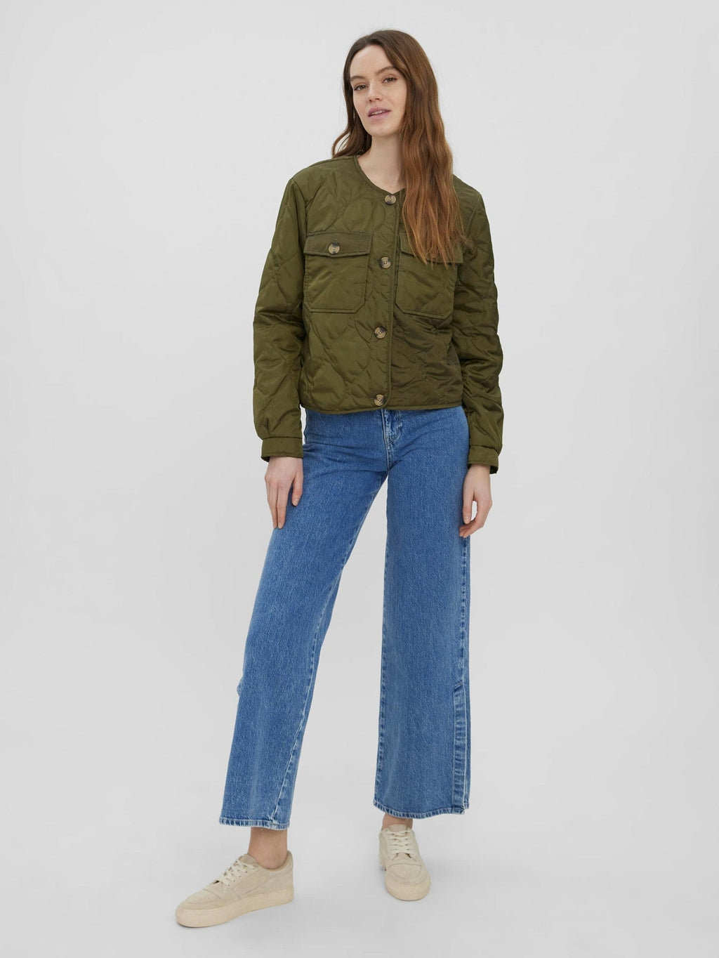 Nella Short Jacket - Olive foncé