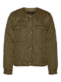 Nella Short Jacket - Olive foncé