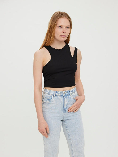 Ofelia Neia Tank Crop Top - Black - TeeShoppen Group™ - T-shirt - Vero Moda