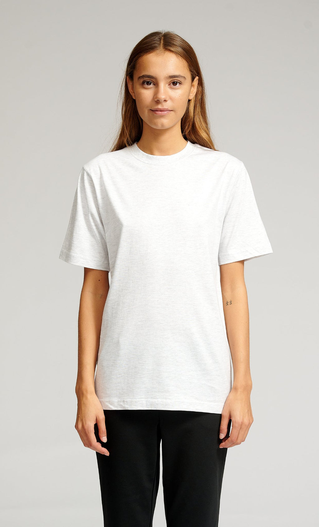 T-shirt surdimensionné - mélange gris clair