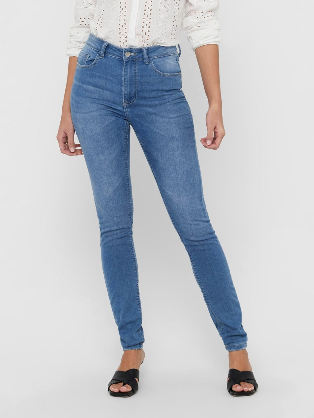 Jeans de performance - bleu clair (taille haute)