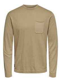 Pocket Crewneck Strik - Encens