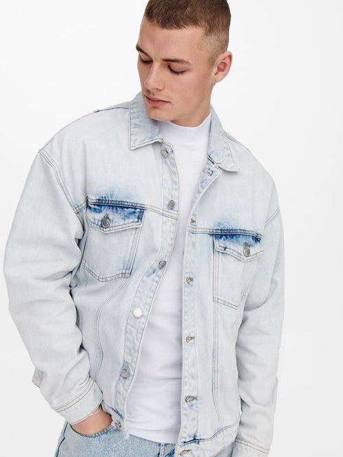 Rick Denim Jacket - Blue Denim - TeeShoppen Group™ - Jacket - Only & Sons