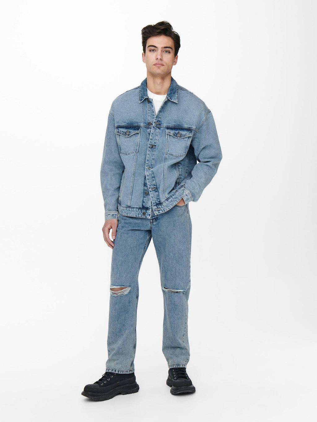 Veste de camion Rick - Denim bleu