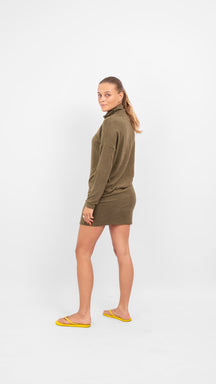 Robe en tricot Sara - vert foncé