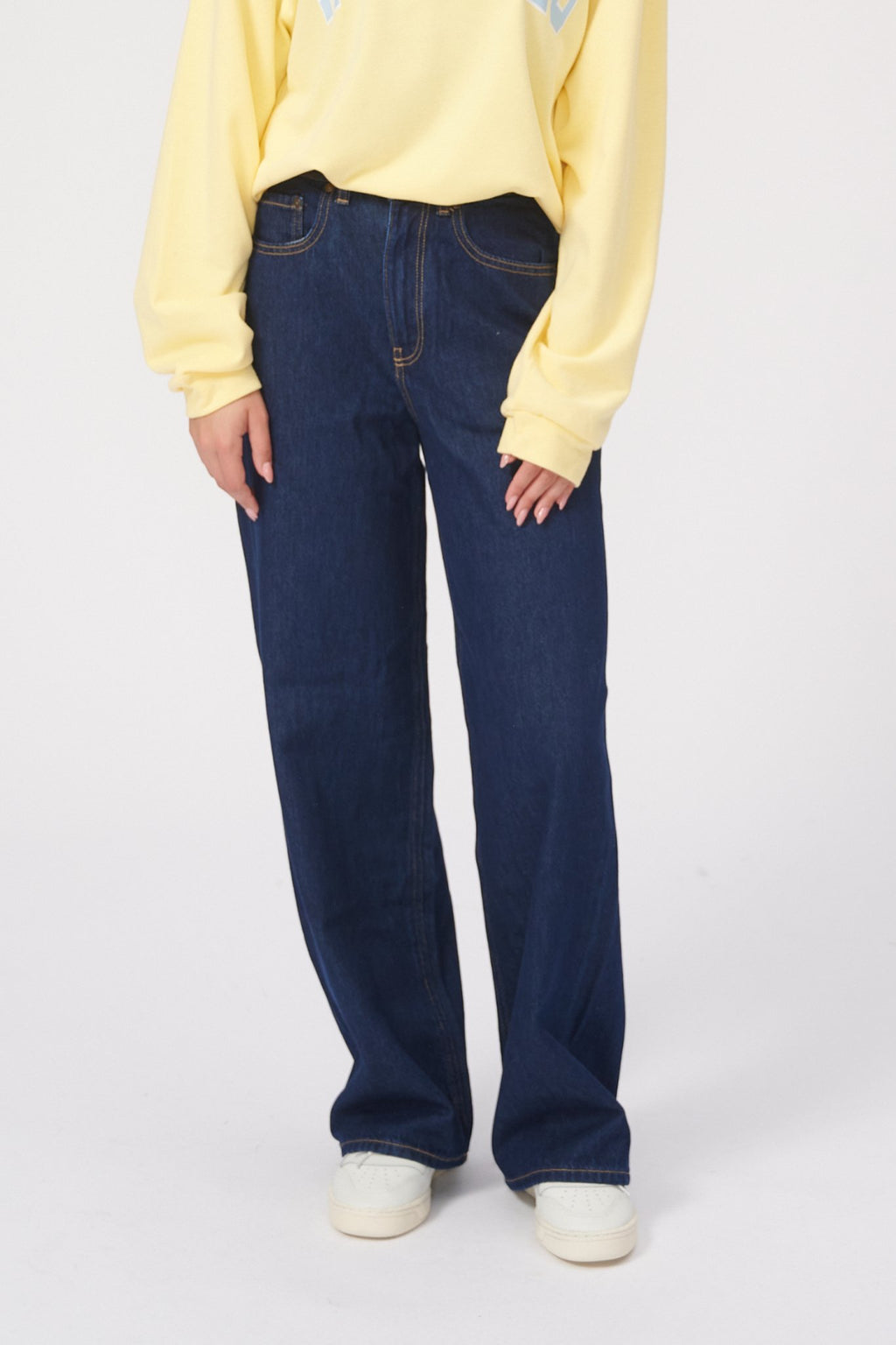 Le jean large de performance original - denim bleu foncé