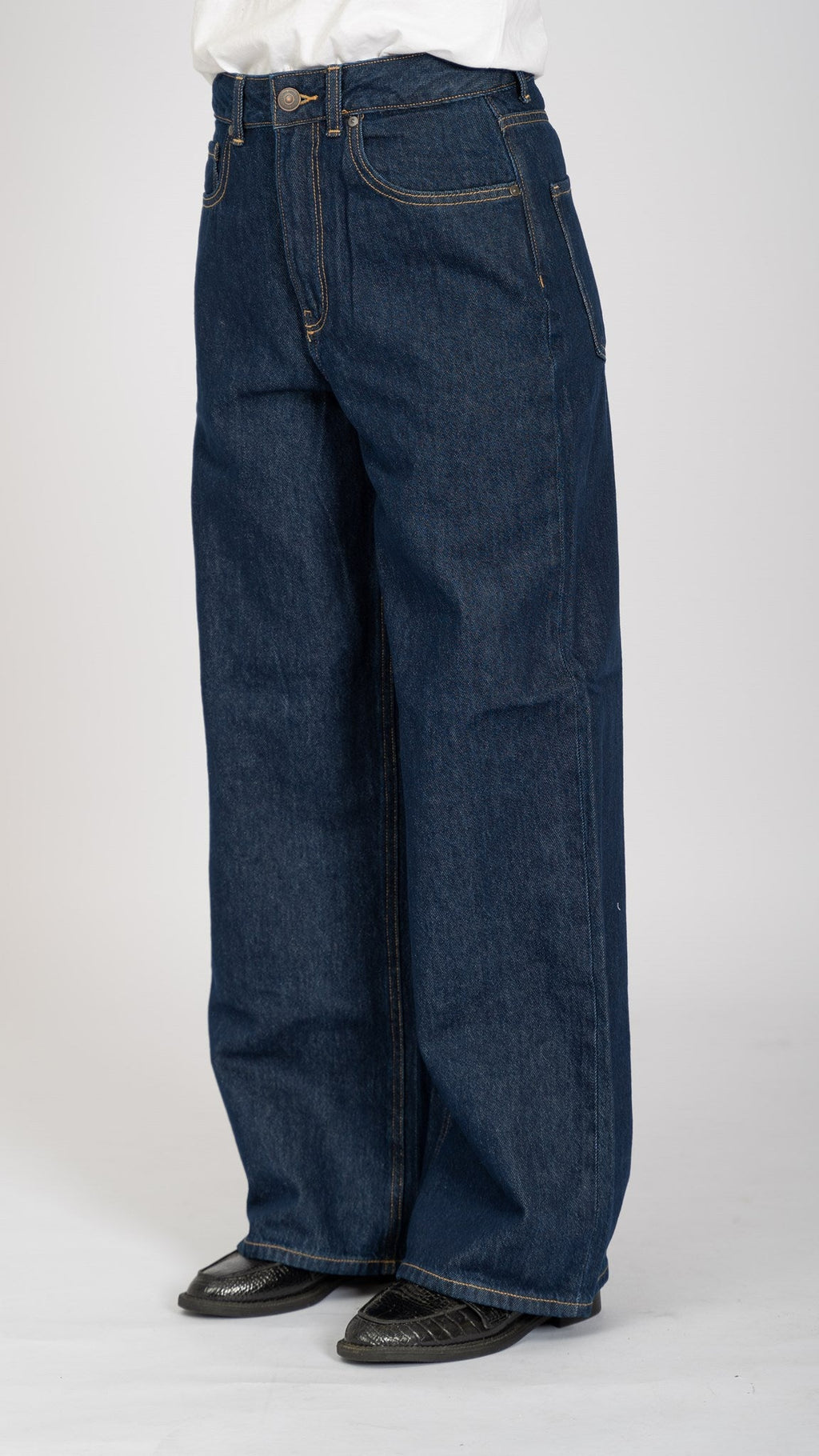 Le jean large de performance original - denim bleu foncé