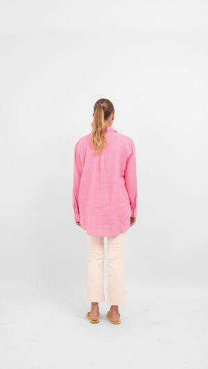 Tokyo Linen Shirt - Sachet Pink - TeeShoppen Group™ - Formal Shirts & Blouses - ONLY