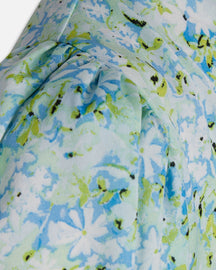 Varia Blouse - Fleur bleue / vert