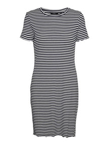 Vio Stripe Short Dress - Navy Blazer