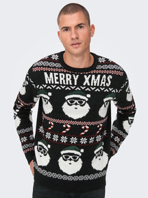 XMAS Santa Crewneck Knit - Sort