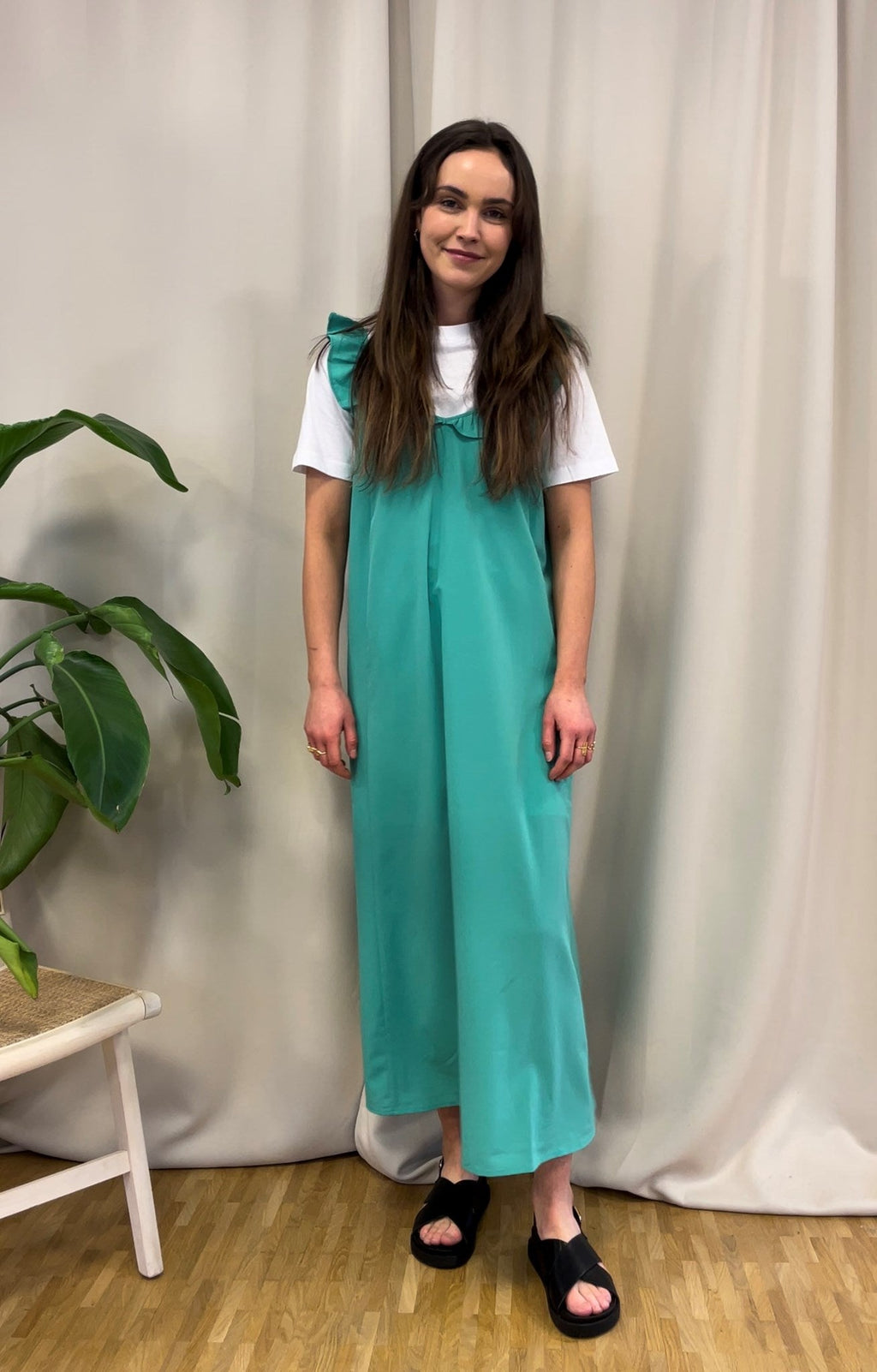 Robe MIDI ZORA - Green marin