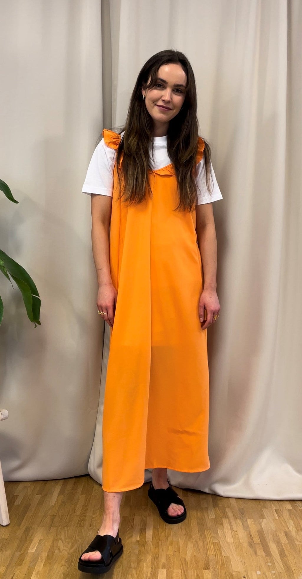 Robe Zora Midi - Sun Orange